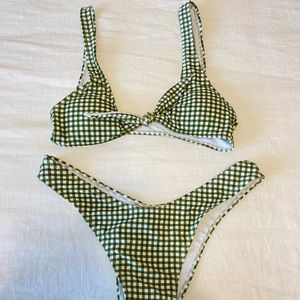 Zaful Gingham Bikini Set